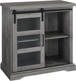 Hewson 32in Farmhouse Entryway Storage Console Sliding Door