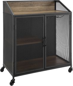 Hewson Industrial Rolling Accent Storage Kitchen Cabinet