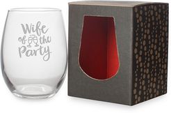 Susquehanna Glass Wife of the Party Stemless Wine & Gift Box