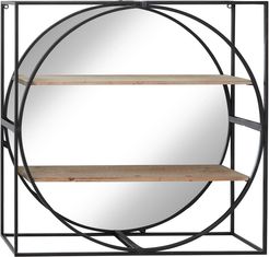 Round Industrial Metal Wall Mirror