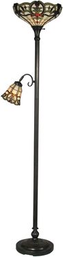 Tompkins Tiffany Torchiere Floor Lamp with Side Light