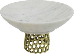 Sagebrook Home Marble Bowl with Metal Stand