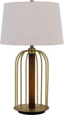 Calighting Sevran Metal And Rubber Wood Table Lamp