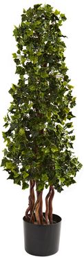 Nearly Natural 3.5ft English Ivy Spiral UV Resistant