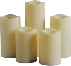 Everlasting Glow Set of 5 Battery-Operated Flameless LED Resin Candles