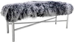 Pasargad Home Mongolian Fur Bench