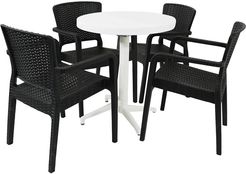 Sunnydaze All-Weather Segonia 5-Piece Indoor/Outdoor Table and Chairs