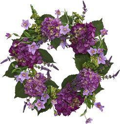 Nearly Natural Hydrangea Artificial Wreath