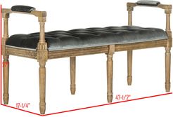 Safavieh Raiden Velvet Rustic Oak Bench