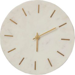 BIDKhome Large Marble Wall Clock w/ Gold Inlay