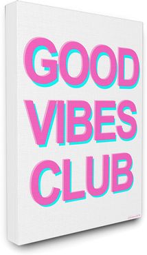 Stupell GOOD VIBES Neon Typography Stretched Canvas Wall Art by lulusimonSTUDIO