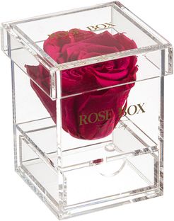 Rose Box NYC Single Ruby Pink Rose Jewelry Box