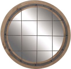 Wood Metal Wall Mirror