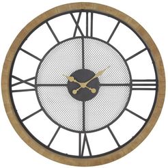 Rustic Reflections Wood Round Wall Clock