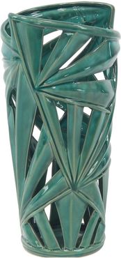 CosmoLiving by Cosmopolitan Modern Reflections Ceramic Pierced Vase