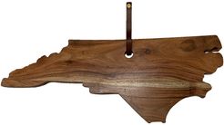 BIDKhome Acacia Wood North Carolina Cutting Board