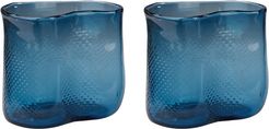 Artistic Home & Lighting Set of 2 Fish Net Glass Vases