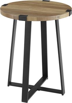 Hewson 18in Farmhouse Round Side End Table