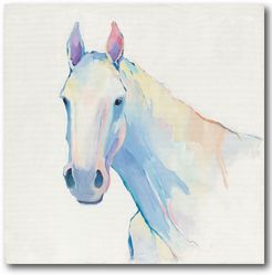 Courtside Market Wall Decor White Stallion Gallery-Wrapped Canvas Wall Art