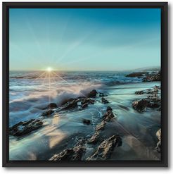 Courtside Market Wall Decor Laguna Light Gallery Framed Stretched Canvas Wall Art