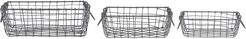 Esschert Design USA Set of 3 Square Wire Baskets