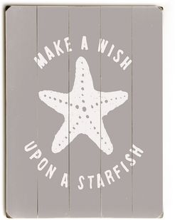 Make A Wish Starfish Planked Wood Wall Decor