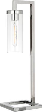 Abraham + Ivy Malva Polished Nickel Table Lamp with Clear Glass Shade