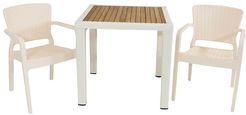 Sunnydaze Segonia 3-Piece Indoor/Outdoor Table and Chairs