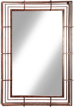 Rectangular Industrial Wrought Iron Wall Mirror