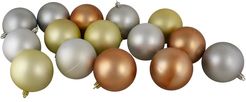 Northlight 32ct Subtle Colored Shatterproof 2-Finish Christmas Ball Ornaments
