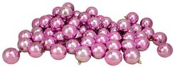 Northlight 60ct Bubblegum Pink Shatterproof Shiny Christmas Ball Ornaments