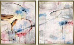 Jonathan Bass Studio Colorful Abstract Dyptych I