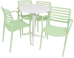 Sunnydaze All-Weather Astana 5-Piece Indoor/Outdoor Table and Chairs