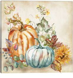 iCanvas Watercolor Harvest Pumpkin I by Tre Sorelle Studios Wall Art