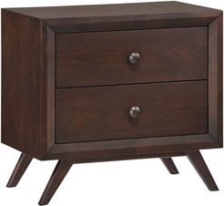 Modway Tracy Upholstered Fabric Wood Nightstand