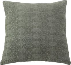 Square Green Throw Pillow with Ikat Pattern