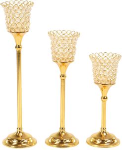 Set of 3 Traditional Modern Reflections Candle Stands
