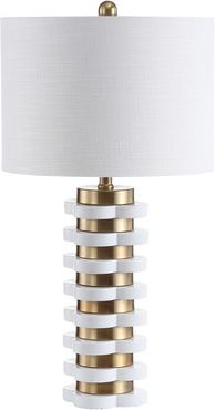 JONATHAN Y 26.5in Wellington Brass Table Lamp