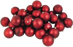 Northlight 60ct Red Shatterproof Matte Christmas Ball Ornaments