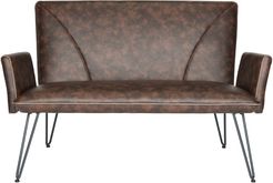 Safavieh Johannes Mid Century Modern Leather Settee