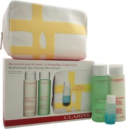 Clarins My First Beauty Step 4pc Cleansing Face And Eyes Kit