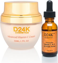 D24K by D'OR 1.7oz Vitamin C Cream & 1oz Corrective Serum