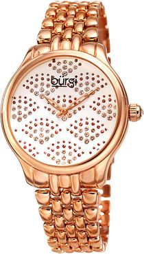 Burgi Women's Polished Alloy Watch