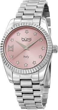 Burgi Women's Stainless Steel Watch