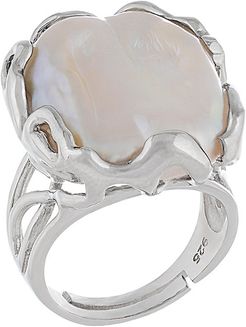 Splendid Pearls Silver Freshwater Pearl Ring