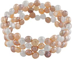 Splendid Freshwater Pearls 6-7mm Freshwater Pearl Stretch Bracelet