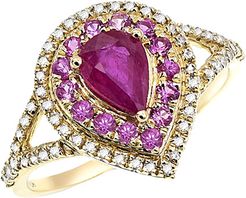 Diana M. Fine Jewelry 14K 0.92 ct. tw. Diamond & Ruby Ring