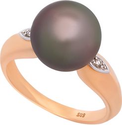 Aquarian Pearl 14K Rose Gold Diamond & 8mm Pearl Ring