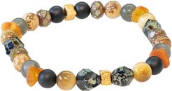 Jean Claude deLL arte Silver Gemstone Stretch Bracelet