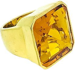 Arthur Marder Fine Jewelry Gold Over Silver 30.00 ct. tw. Citrine Ring
